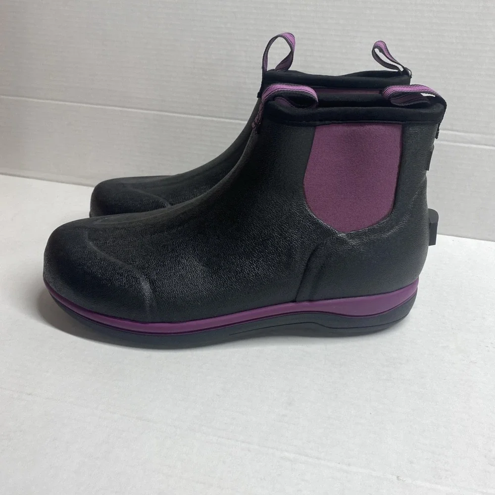 New Noble Outfitters Muds Booties Women's Size 7.5 Rubber Black/Purple #66003